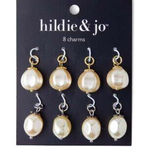 8ct Silver & Gold Pearl Charms by hildie & jo